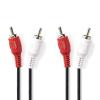 CAVO RCA NEDIS CAGP24200BK50 DA 2 RCA MASCHIO A 2 RCA MASCHIO 5.00 M